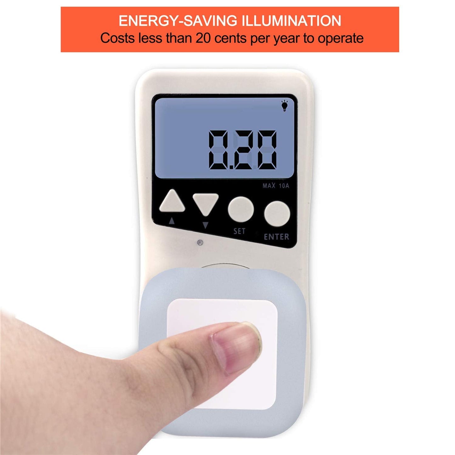 ๐LED Night Light Lamp with Smart Sensor Dusk to Dawn Sensor, Daylight White, 0.5W Plug-in
