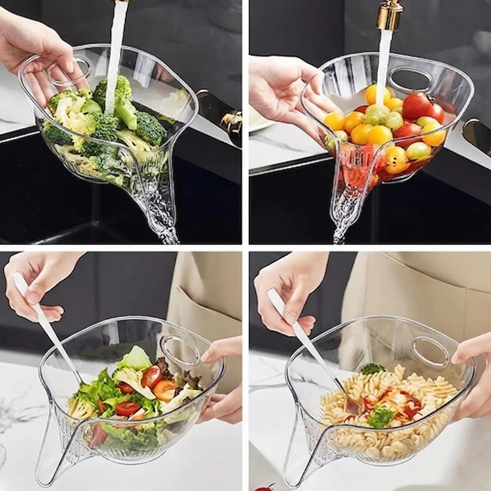 💦Drain Basket with Jumpstart Sale Spout, Kitchen Sink Strainer Drainage Basket Funnel for Food, Kitchen Supplies & Accessories Gadgets for Washing Vegetables & Fruits