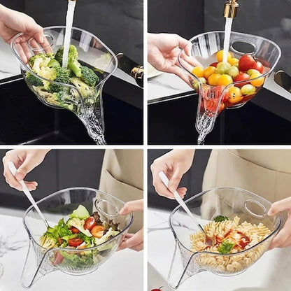 💦Drain Basket with Jumpstart Sale Spout, Kitchen Sink Strainer Drainage Basket Funnel for Food, Kitchen Supplies & Accessories Gadgets for Washing Vegetables & Fruits
