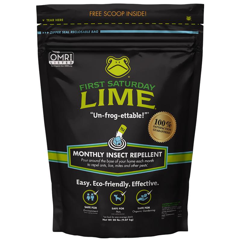 First Saturday Lime Insect Repellent, Multi-Purpose Pet Friendly Pest Control & Deodorizer for Home, Garden, Yard & Chicken Coop