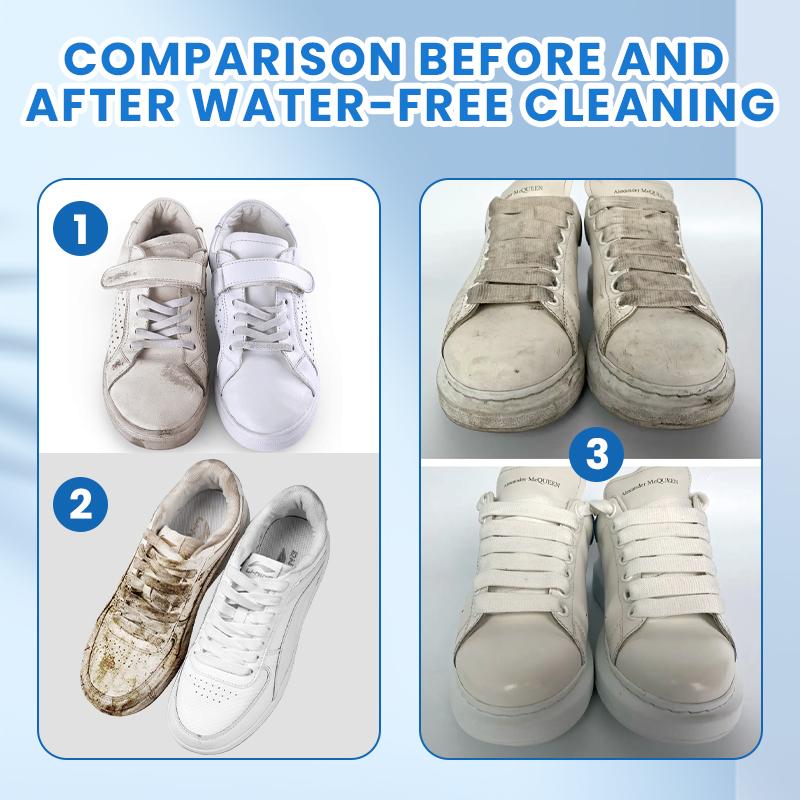 👟Multipurpose No-Wash White Shoe Cleaner Cream with Built-in Sponge for Leather Silicon Car Interiors 160g Mild Formula Gentle Non-Irritating Eco-Friendly