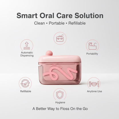 Travel-sized storage case - features an automatic pop-up dispenser, portable and refillable, perfect for oral care at home, in restaurants, and while traveling.
