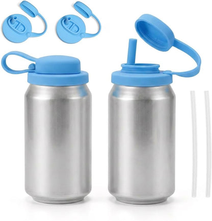 Silicone Can Lid with Straw, 2026 Upgraded Silicone Soda Can Covers, Reusable Straws Silicones, Leak-Proof Soda Can Covers to Keep Carbonation, for soda,Coke,Beer,Juice,Fits Standard Cans