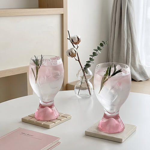 3D Mountain Range Aesthetic Glass Cup