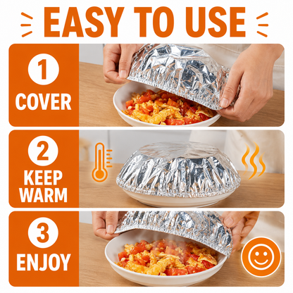 Home dining table & food container aluminum foil heat-retaining cover, kitchen food insulation and freshness keeping, high-quality aluminum foil.