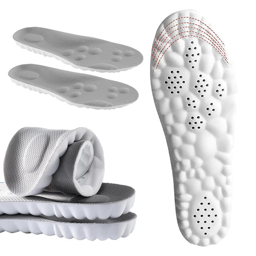 4D Cloud Insoles for Men and Women, Memory Foam Cloud Insoles Super Soft Anti-Fatigue, Shock Absorption, Relieve Foot Pain