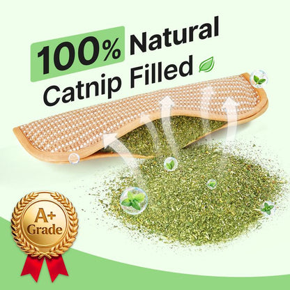 🐱Interactive Catnip Chew Toy with [6000mg A+ Organic Catnip], Soft Sisal Material Scratching and Kicker Cat Toys for Indoor Kittens, Drives Bored Cats Crazy with Fun
