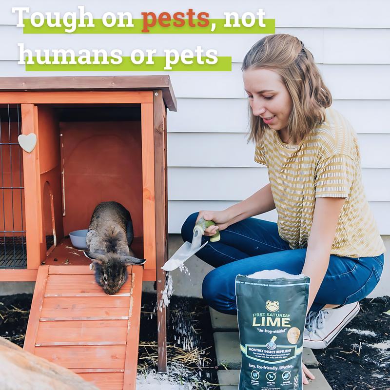 First Saturday Lime Insect Repellent, Multi-Purpose Pet Friendly Pest Control & Deodorizer for Home, Garden, Yard & Chicken Coop
