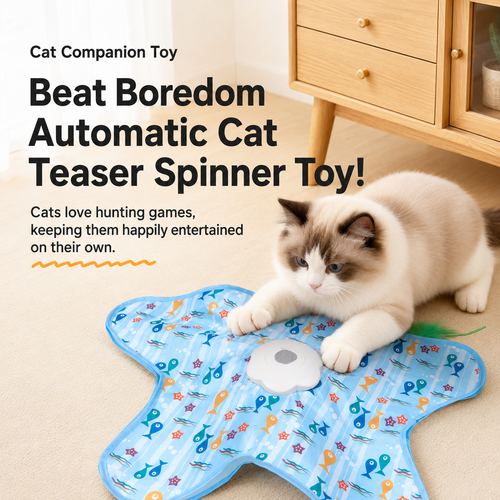 Interactive Unpredicatable Moving Feather Hunting Cat Toy , Hide and Seek Rechargeable Cat toy for bored cat,Automatic Chargeable，Indoor Exercise & Boredom Relief for All Breeds cats , Essential for Petlovers