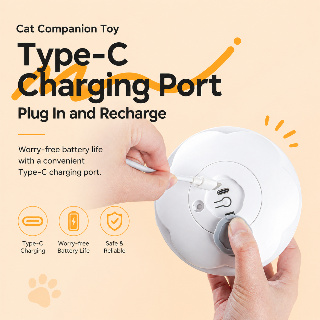 Interactive Unpredicatable Moving Feather Hunting Cat Toy , Hide and Seek Rechargeable Cat toy for bored cat,Automatic Chargeable，Indoor Exercise & Boredom Relief for All Breeds cats , Essential for Petlovers