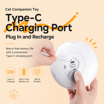 Interactive Unpredicatable Moving Feather Hunting Cat Toy , Hide and Seek Rechargeable Cat toy for bored cat,Automatic Chargeable，Indoor Exercise & Boredom Relief for All Breeds cats , Essential for Petlovers