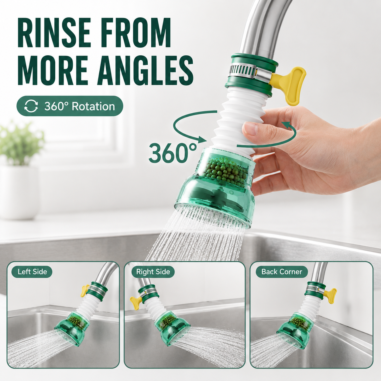 💧360° Faucet Filter Extender