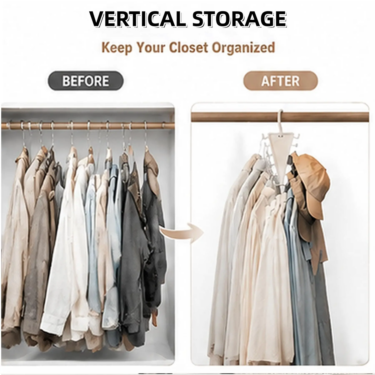 360° Rotating Vertical Closet Organizer Hanger