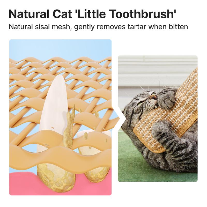 🐱Interactive Catnip Chew Toy with [6000mg A+ Organic Catnip], Soft Sisal Material Scratching and Kicker Cat Toys for Indoor Kittens, Drives Bored Cats Crazy with Fun