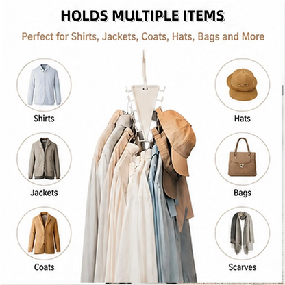 360° Rotating Vertical Closet Organizer Hanger