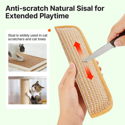 🐱Interactive Catnip Chew Toy with [6000mg A+ Organic Catnip], Soft Sisal Material Scratching and Kicker Cat Toys for Indoor Kittens, Drives Bored Cats Crazy with Fun